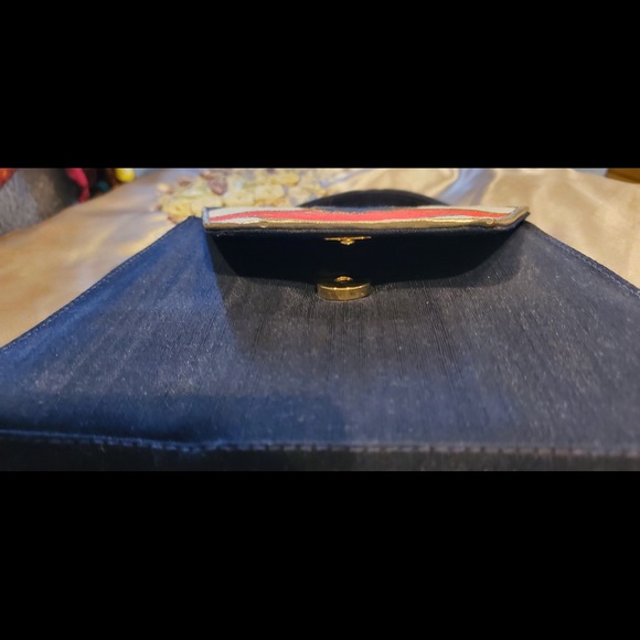 Andrew Geller Red Black and White formal shoes & handbag w/strap set - Picture 12 of 16